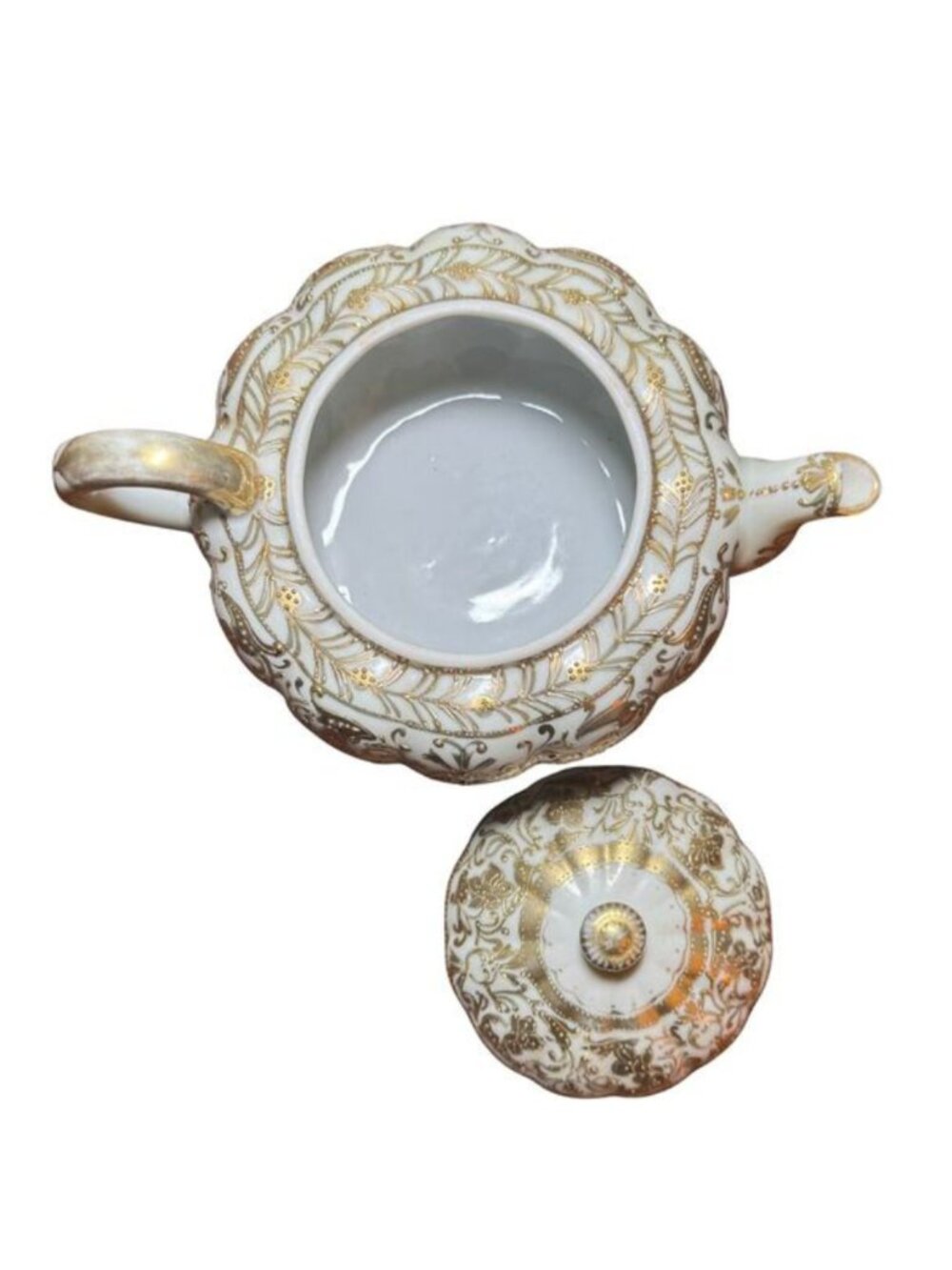 Antique Nippon Gold Moriage Teapot Hand Painted Japanese Porcelain 1911–1921 - Picture 3 of 11